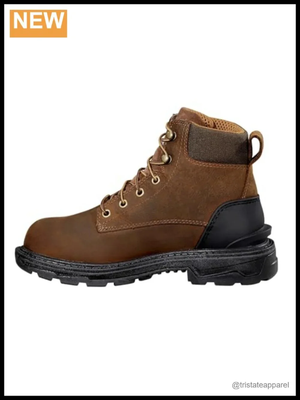 Women's Waterproof Leather Work Boot, Soft Toe, Slip Resistant, Lace Up Ankle